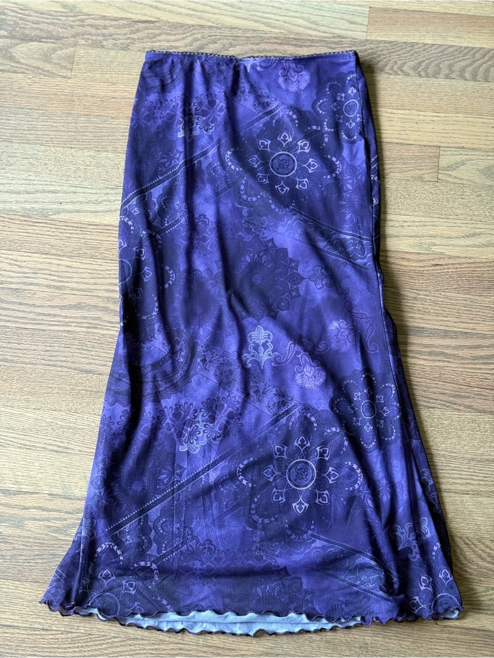 Polo by Ralph Lauren Purple Patterned Maxi Skirt
